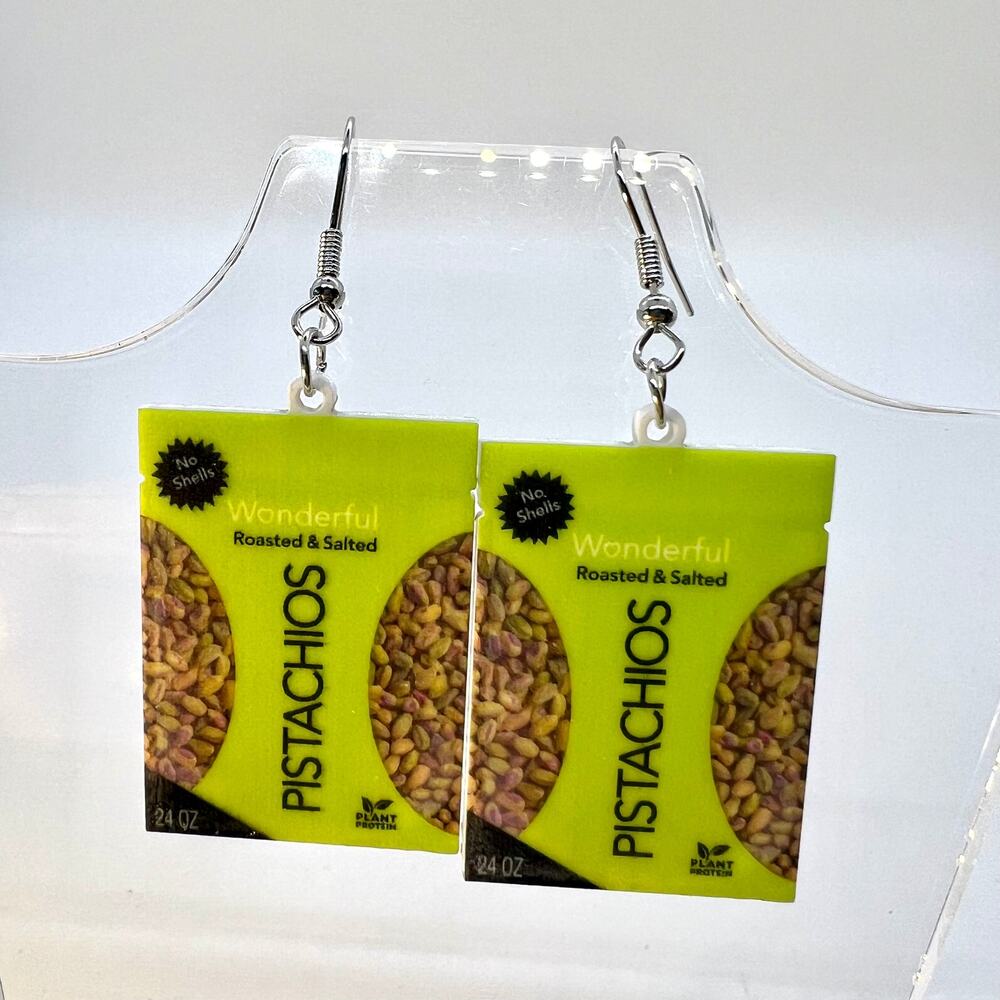 Pistachios Earrings - Peanut Accessories - Snack Accessories - Food Earrings